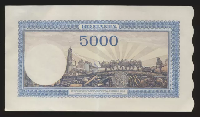 Rumänien  Romania  5000 Lei  Pick 55  XF+ 28. Sept. 1943 original Banknote  (439 3