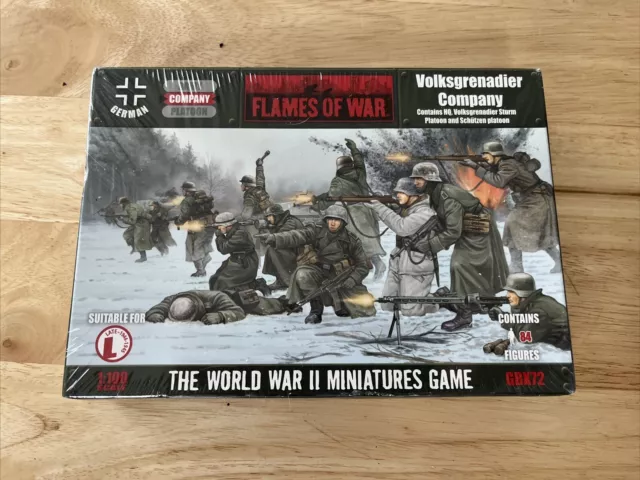 Flames Of War German New In Box Volksgrenidier Company SEALED