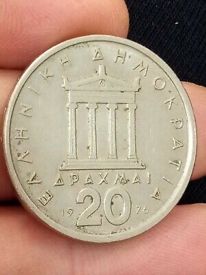 Coin / Greece / 20 Drachma 1976 free UK post Kayihan coins