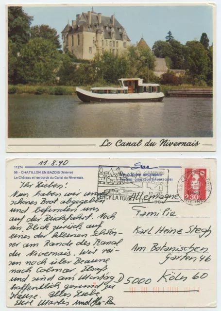 56129 - Chatillon en Bazois - Chateau, Canal du Nivernais - AK, run 11.8.1990