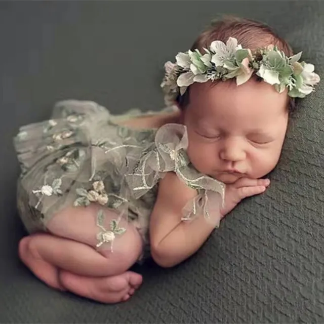 Girl Boy Hat Jumpsuit Breathable Newborn Photography Props Set Shoot Studio Soft