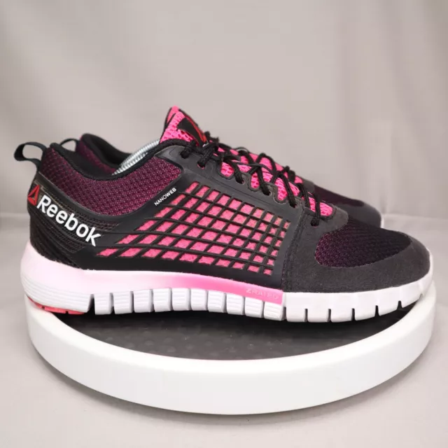 Reebok Z Quick 2 Womens Size 8 Running Shoes Black Pink Nanoweb Athletic Sneaker