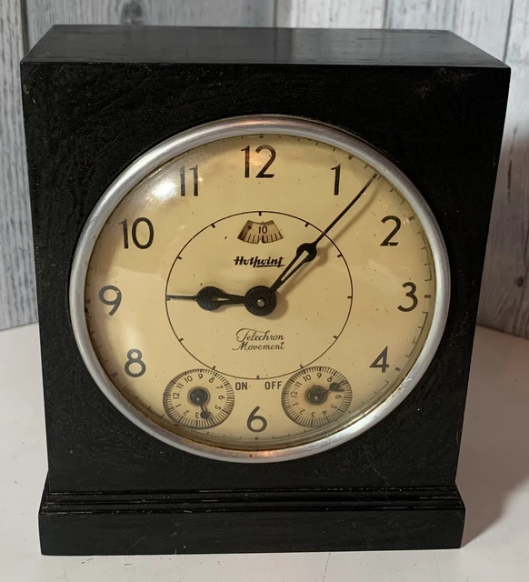 RARE ART DECO GE Hot Point Clock Telechron Movement Skyscraper Range