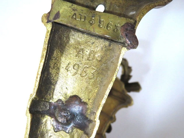 Pair Large Antique French Victorian Style Ornate Cast Brass Curtain Tie Backs 6