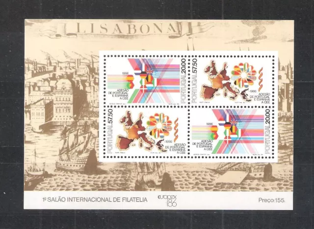 Portugal Block 52 1986 postfrisch Briefmarkenausstellung Lissabon