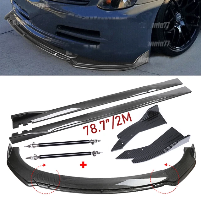 For Infiniti G35 G37 Carbon Fiber Front Bumper Lips Rear Splitter Spoiler Side