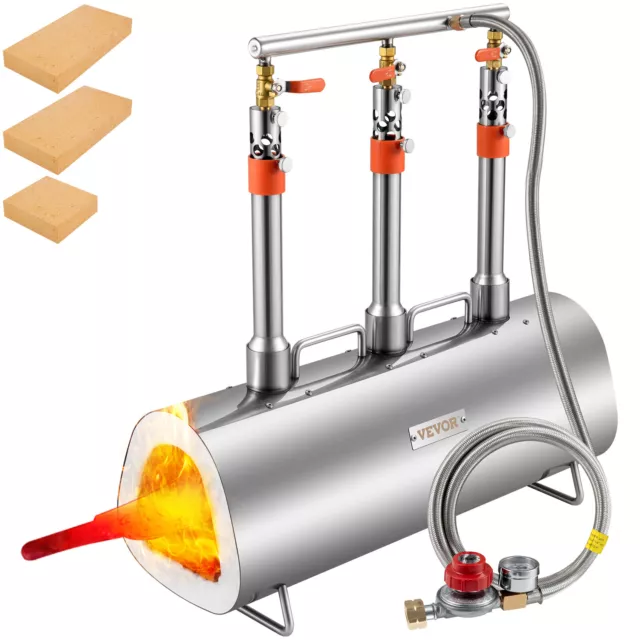 VEVOR Forgia a Gas Propano per Fabbro Bruciatore Triplo Temperatura Max. 1426℃