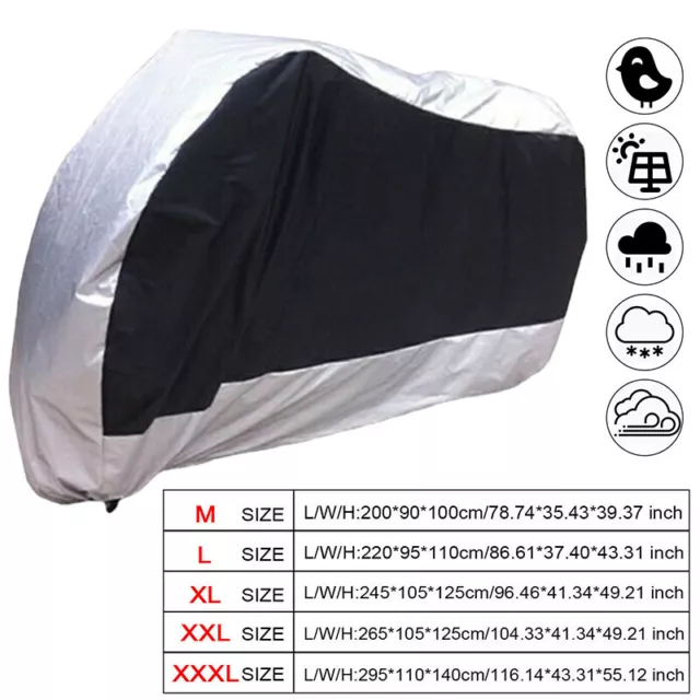 M-XXXXL Motorcycle Cover Motorbike Moped Waterproof Dust Rain Protector