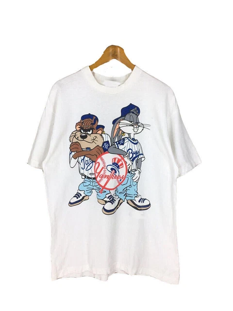 VINTAGE MLB NEW York Yankees Looney Tunes Shirt MLB World Series T