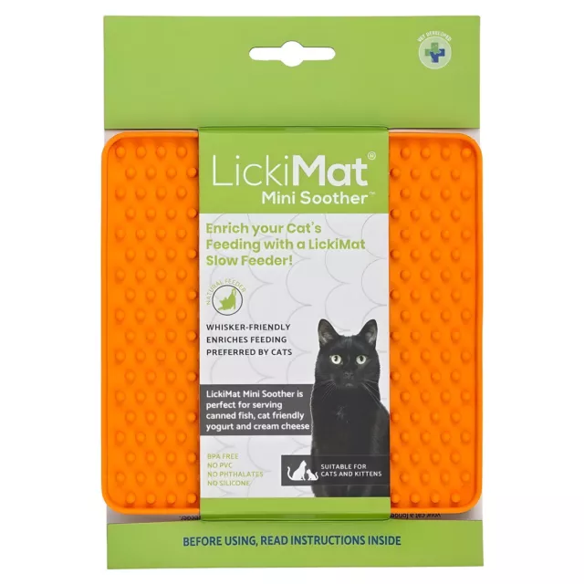 LickiMat Mini- Sucette Chat Orange, Chats Anti-schling-matte, Neuf