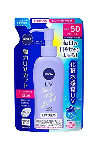 Kao NIVEA Super Water gel refill 125g sunscreen SPF50 PA+++ JAPAN NEW RP417