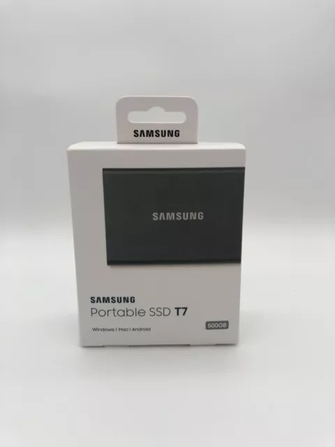 Samsung T7 Portable SSD 500 GB USB 3.2 MU-PC500T Externe Festplatte Titan Gray