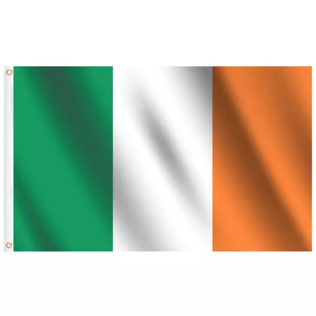 3ft Flag Eyelets Banner Ireland Irish St Patricks