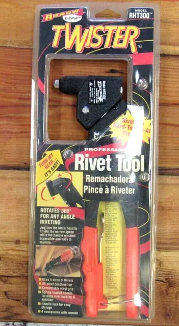 Fijador de flechas mano pop torneador pistola remache herramienta remachador remachador juego de 4 narices nuevo