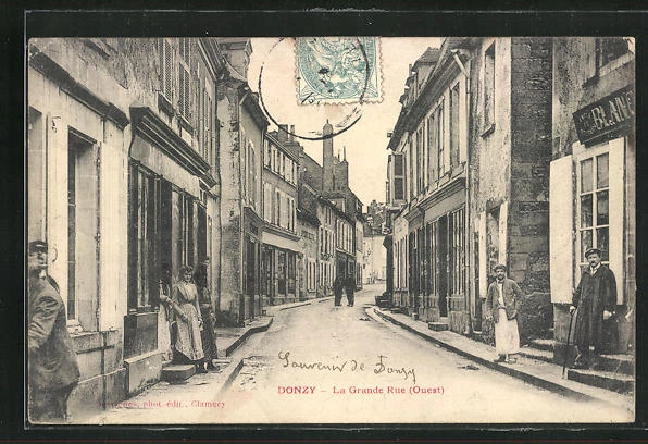 CPA Donzy, La Grande Rue Ouest