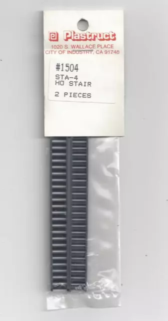 Miniature HO Scale #1504 STA-4 Stair 2 Pcs Plastruct