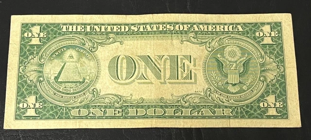 1935 G $1 BILL SILVER CERTIFICATE BLUE SEAL  Vintage USA Currency #3465J 2