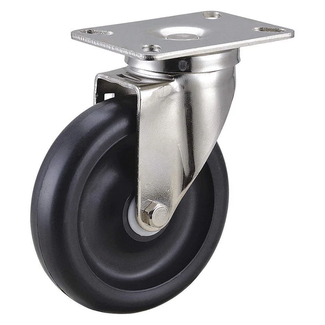 GRAINGER APPROVED 33H924 NSF-Listed Plate Caster,Swivel,450 lb.