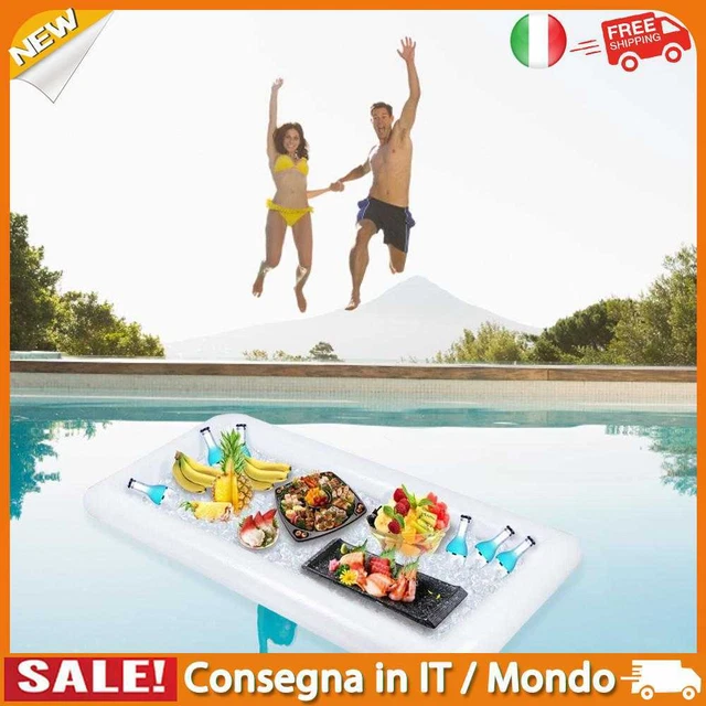 IT Beach Picnic Party Inflatable Ice Bar Salad Plate Pool Drink Floating Holders
