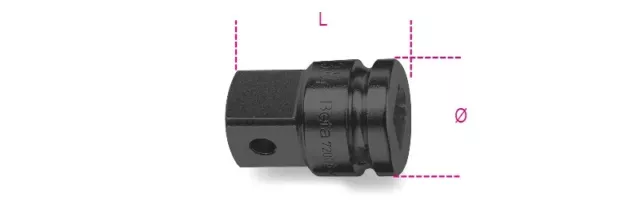 Beta Tools 729/16 Impact Socket Adaptor 1" Female x 1 1/2" Male Drive 007290813