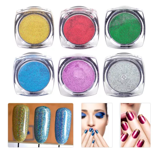 2g Shine Nail Polish Powder Glitter Pigment Nail Art Tips DIY Manicure Accessory