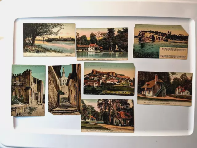 Lot 8 Antique Postcards French Versailles, Avignon- Levy Fils & Cie Paris