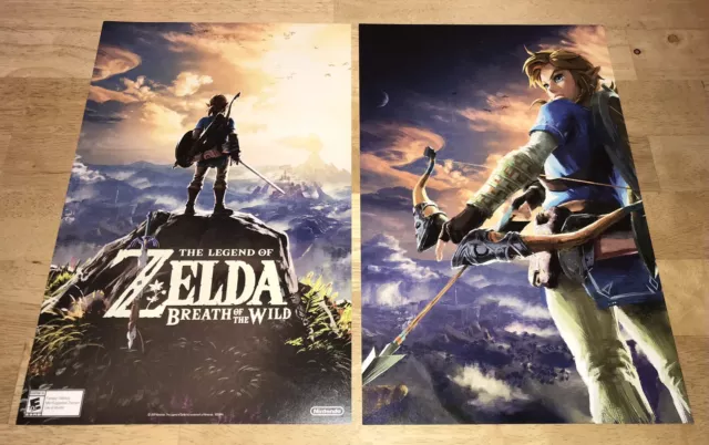 THE LEGEND OF ZELDA LINKS AWAKENING SWITCH GAMESTOP 2 SIDED POSTER 11X17