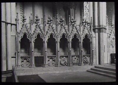 Glass Magic Lantern Slide LINCOLN CATHEDRAL EAST SEPULCHRE C1900 PHOTO