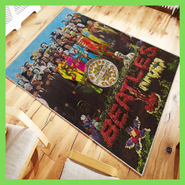 Beatles Album Cover Rug, Rock Music Decoration, Gift for Music Lovers,