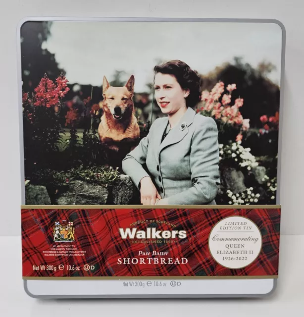 Walkers Shortbread Limited Edition Tin UNOPENED Commemorating Queen Elizabeth II