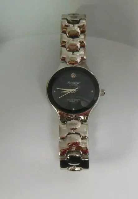 PRECISION BY GRUEN Genuine Diamond Quartz Silver tone Women s Mens Watch SR626SW 21.24 PicClick