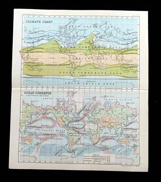 MAP OF THE World Weather Climate Ocean Currents Oceanography Chart ...