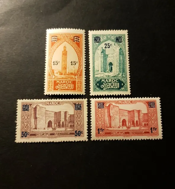 Timbre France Colonie Maroc N°124/127 Neuf ** Luxe Mnh 1930