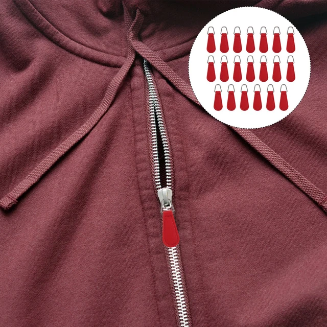 20 PIEZAS Mango De Cuero Artificial Metal Cremallera Extensión Tirador
