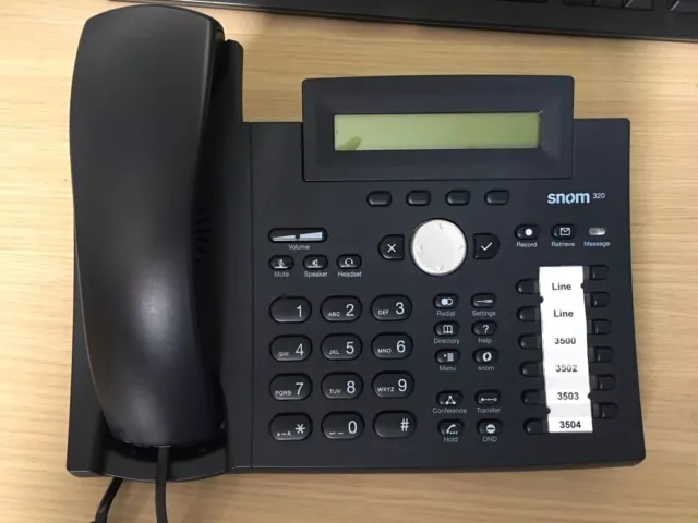 Snom 320 IP SIP VoIP Phone Telephone with UK power supply