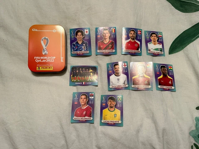 PANINI FOOTBALL FIFA WORLD CUP QATAR 2022 UK ORANGE COLLECTORS TIN Plus ...