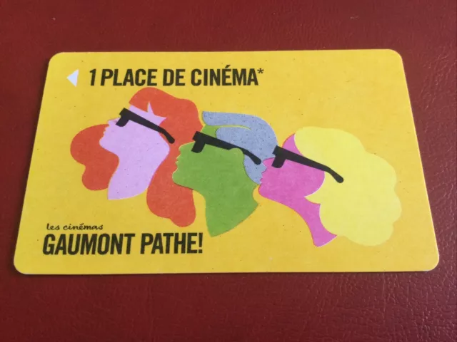 Telecarte Carte Cinema Gaumont, Gaumont Pathé, Pathé.