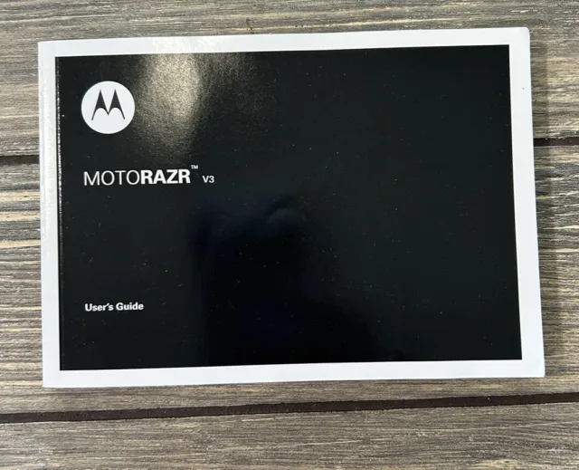 Genuine Motorola Motorazr V3 Flip Phone Manual / Guide Only