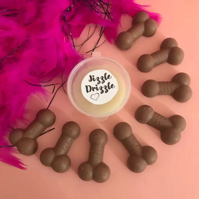 8 Mini Milk Chocolate Willy/Penis & Dip - Valentine/Gift/Hen Party/Ann Summers
