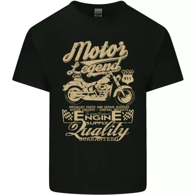 Motor Legend Biker Motorbike Motorcycle Kids T-Shirt Childrens