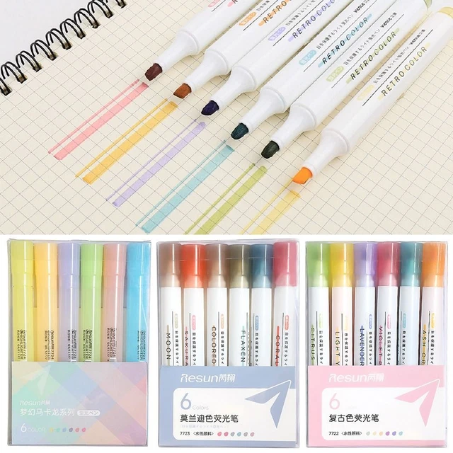 de stylos à surligneur Points clés Marqueurs Soins oculaires Stylo de couleur