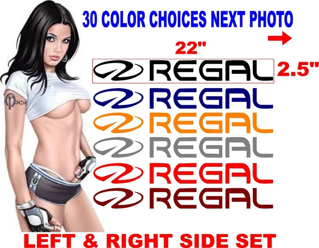 Regal Trailer Window Boat Decals Decal Hull 30 Color Choices