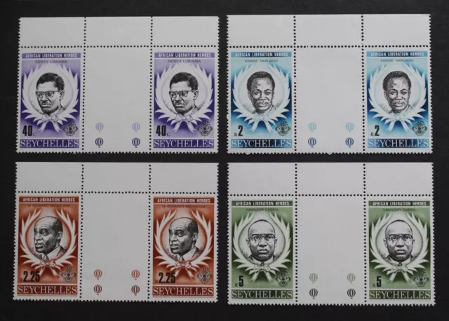 Seychelles - 1979 Scarce African Liberation Heroes Set In Mnh Gutter Pairs Rr