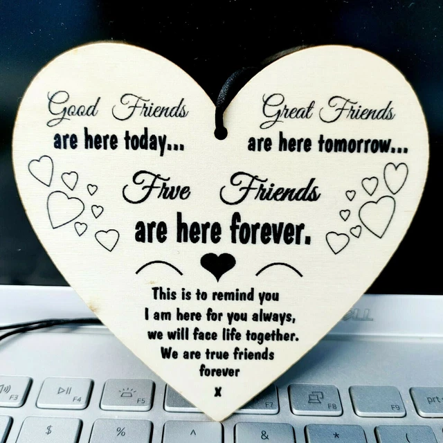 Herz Holz hängende Plakette Best Friends Geschenke Freundschaftsgeschenk *UK*