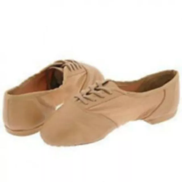 Capezio 358 Adult Size 4.5M (Fits 1.5)Caramel Split Sole Jazz Shoes (USA Design)