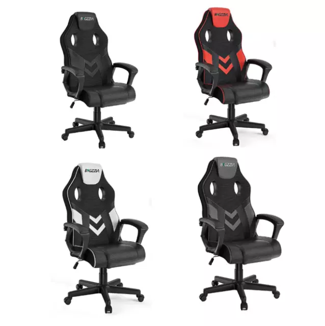 Swivel PU Leather Office Racing Sport Gaming Style Tilt Computer Desk Chair