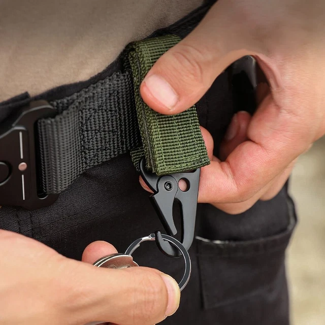 Carabiner Lock 1pcs Black/Green/Khaki For Camping Hanging System Military