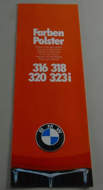 Prospectus Couleurs & Coussin BMW 3er E21 316, 318, 320, 323i Modèle Année 1977