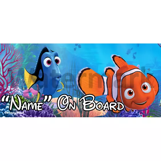 Baby On Board Car Sign Disney Finding Nemo Personalised (2)