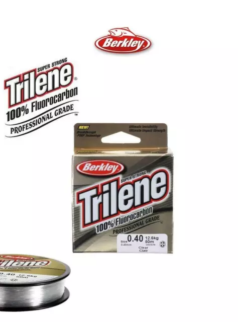 Berkley Trilene 100% Fluorocarbon Leader 50m**All Sizes**Trout Salmon Tippet